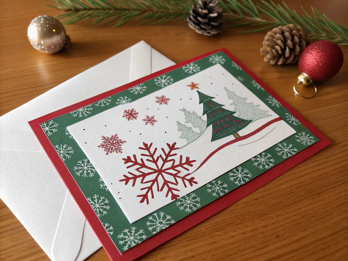 Julkort med vintertema